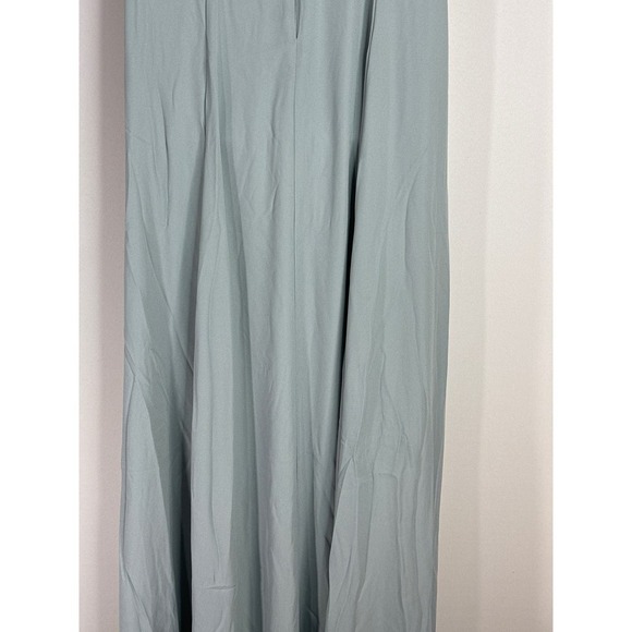 Show Me Your Mumu Jenn Maxi‎ Dress in Silver Sage Crisp Blue V Neck| XXS | NWT - Picture 10 of 15